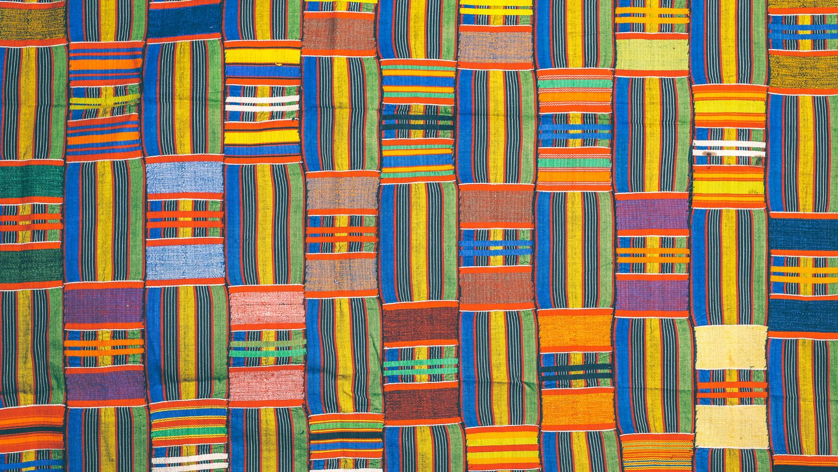 Geometric pattern on african kente fabric