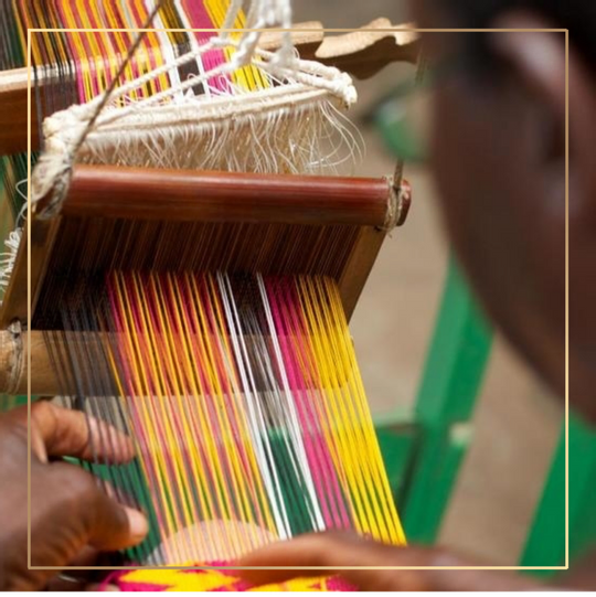 Kente weaver from Ghana